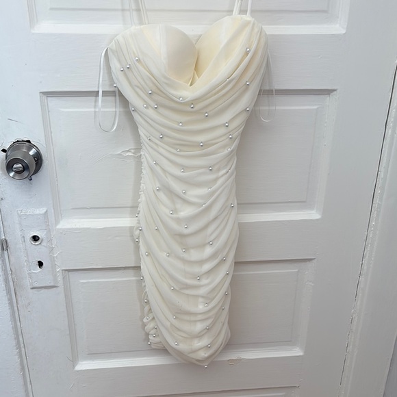 Windsor Mini Dress with Pearl Details - Picture 1 of 3